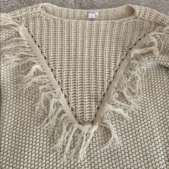 Long Sweater with Fringe NWOT - Picture 2 of 6